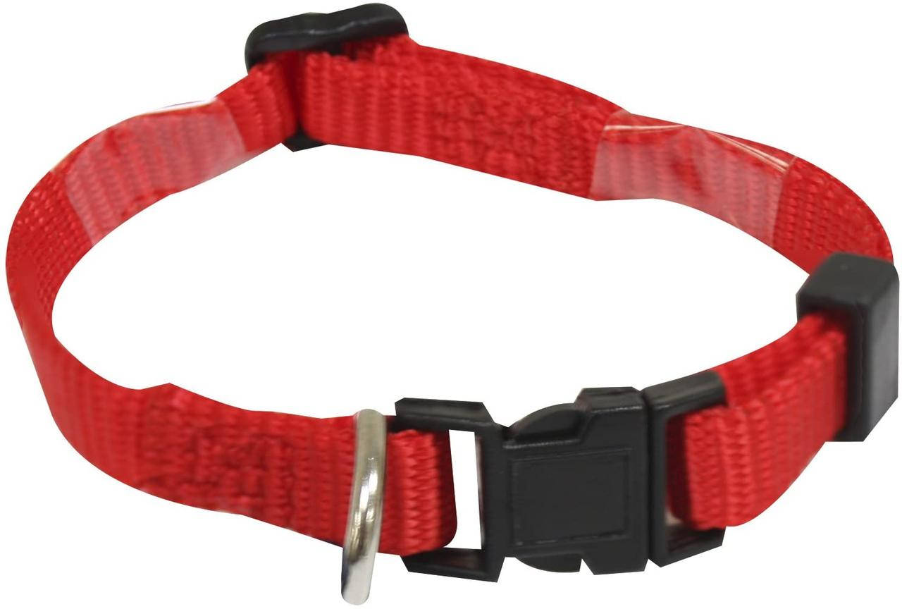 

Ошейник нейлон, регулируемый, красный,