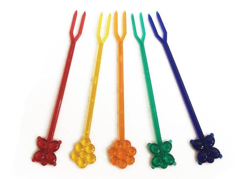 

Вилочки ( шпажки) для закусок 30 шт/уп, Разные цвета