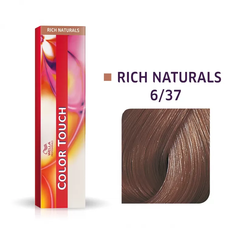

Краска для волос Wella Color Touch 6/37 темный блондин золотисто-коричневый 60мл.