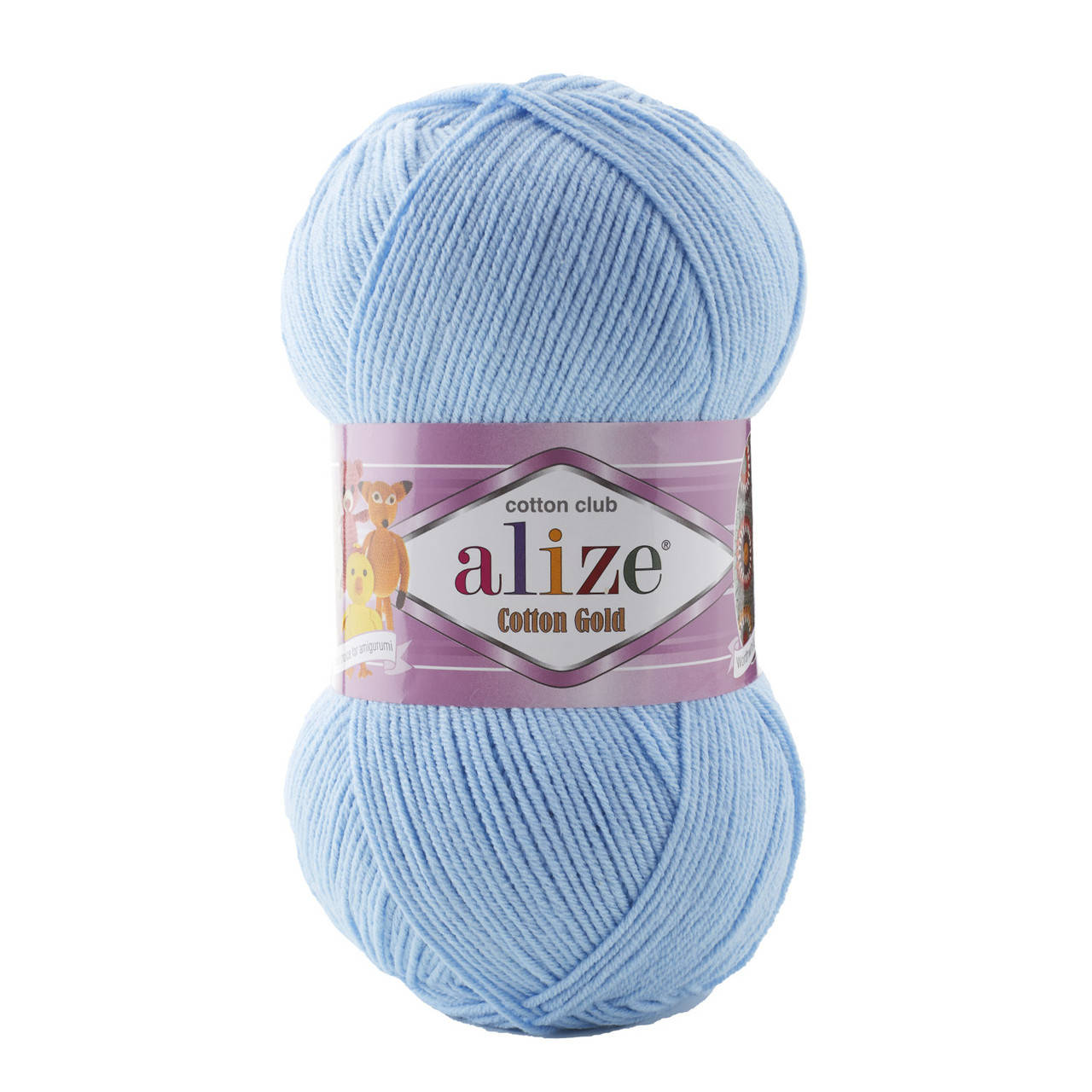 

Alize Cotton Gold (Ализе Коттон Голд) № 728 синий (Пряжа хлопок, нитки для вязания)