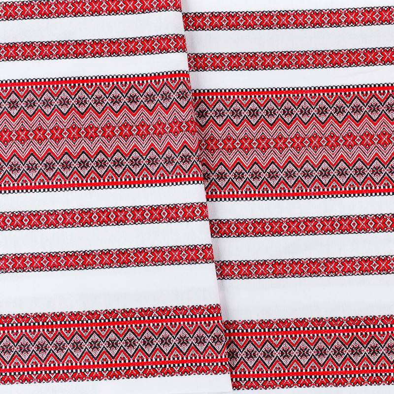 

Декоративная ткань с украинским орнаментом "Веснярка" ТД-88 (1/1) от 1 м/пог