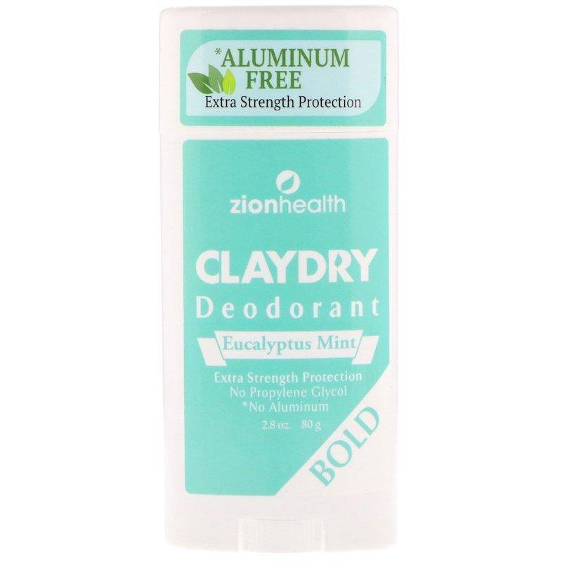 

Zion Health, Bold, ClayDry, дезодорант, «Эвкалипт и мята», 80 г