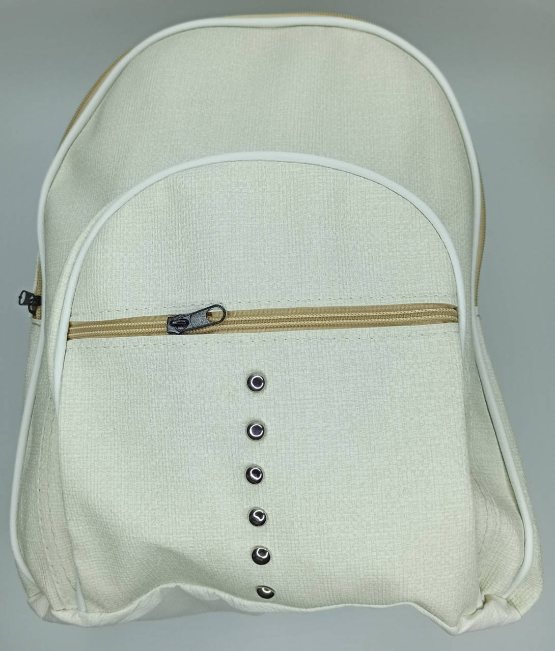 

0923 Рюкзак женский эко кожа белый