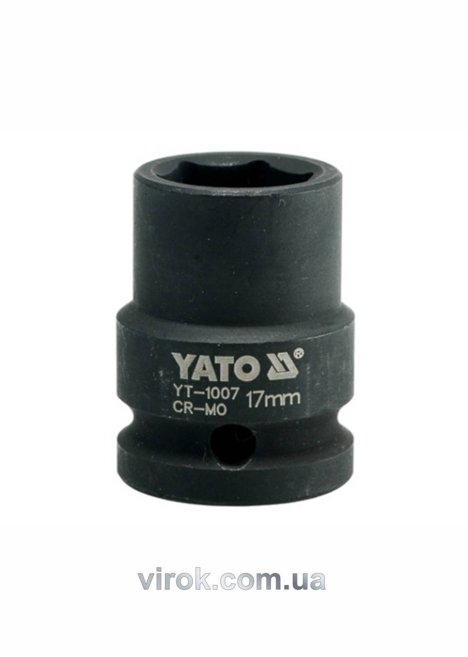 

Головка торцевая ударная шестигранная YATO 1/2" М17 х 39 мм YT-1007