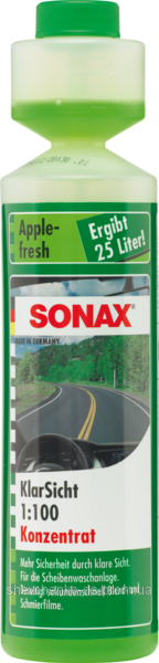 

SONAX очиститель стёкол 1:100 концентрат (Яблоко) 250 мл.