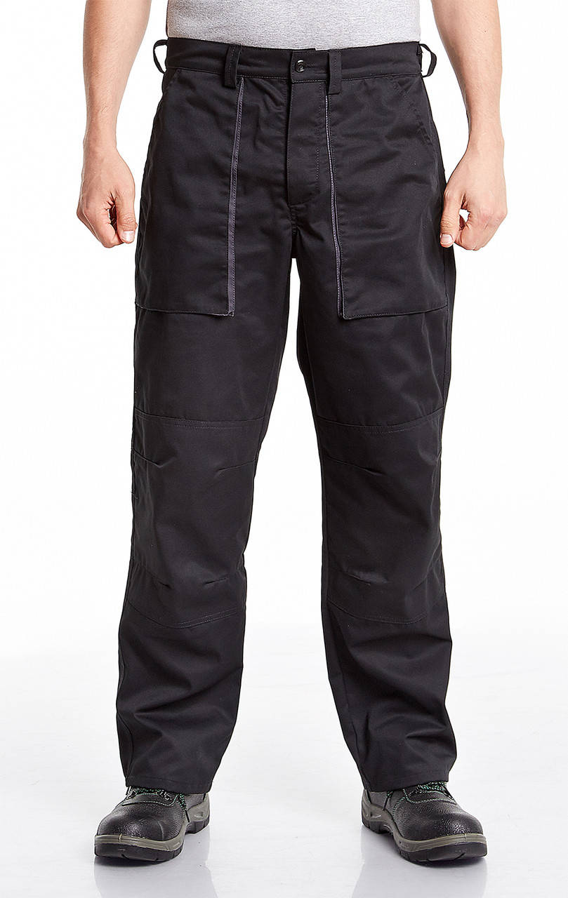 

Брюки рабочие черные с серым рабочая спецодежда, Черный
