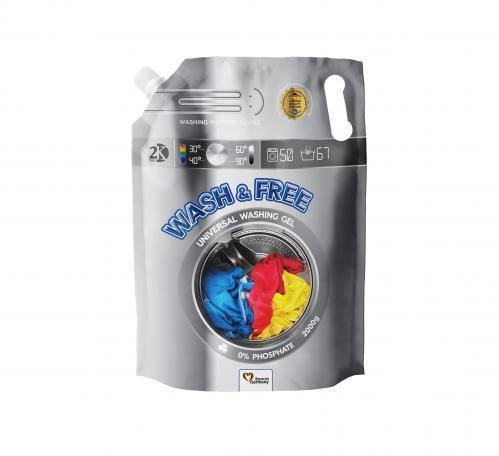 

Гель для стирки универсальный Wash&Free 720733 2000 г