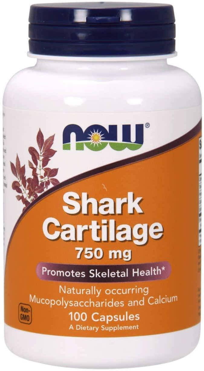 

Для суставов и связок акулий хрящ Now Foods Shark Cartilage 750mg 100 капсул