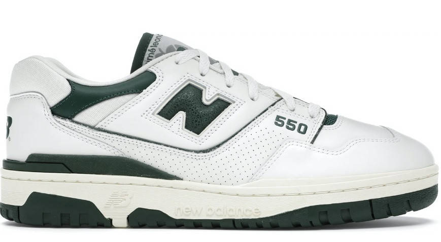 

Мужские кроссовки New Balance 550 White Green (нью беланс 550, белые/зеленые), Зелёный