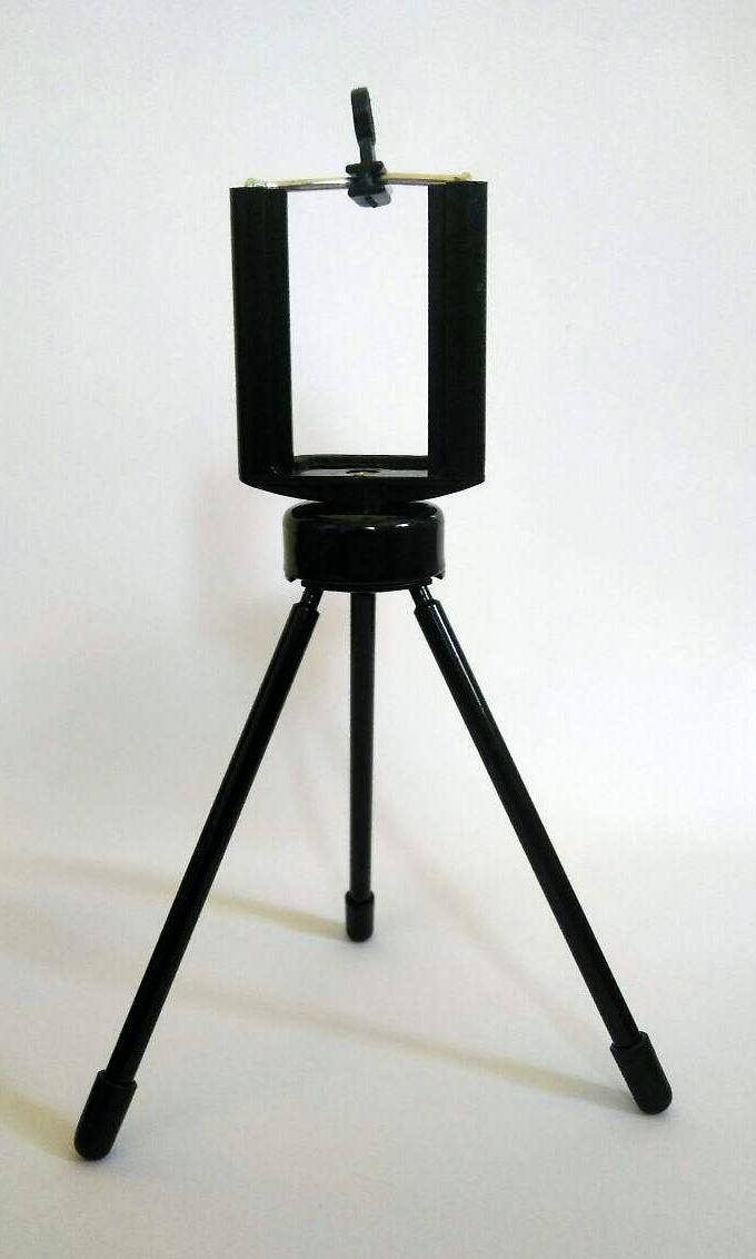 

Металлический мини штатив тренога с креплением для телефона, Черный