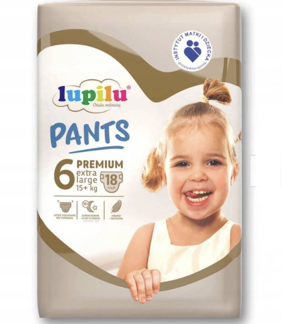 

Подгузники-трусики 6 Lupilu premium (15+кг) 18шт, Белый