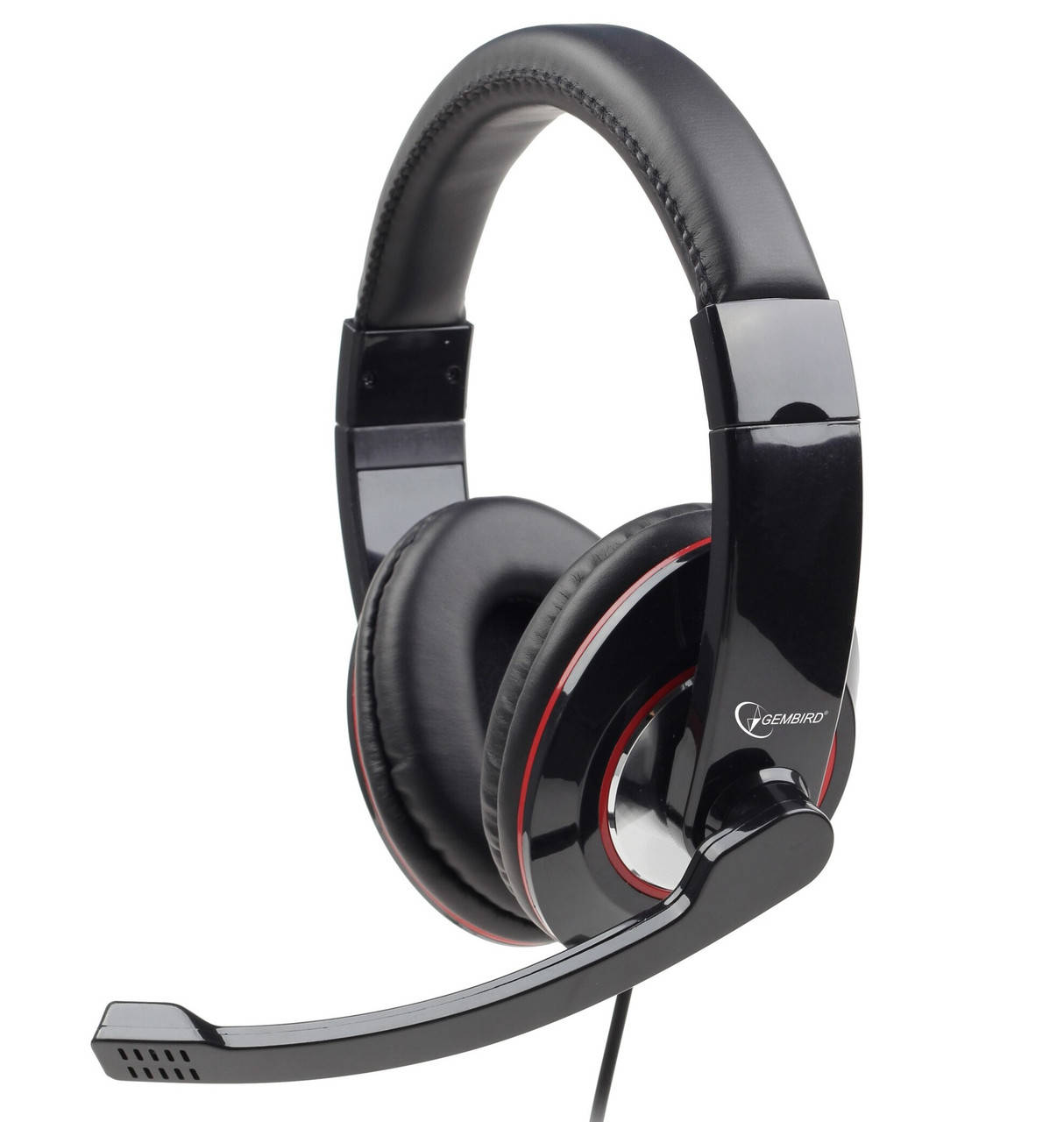 

Наушники с микрофоном, USB, глянцевый черный цвет Gembird MHS-U-001 - Lux-Comfort