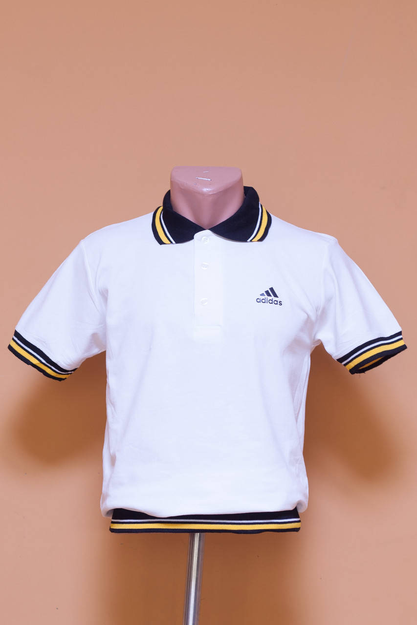 

Поло Adidas с полосатыми манжетами