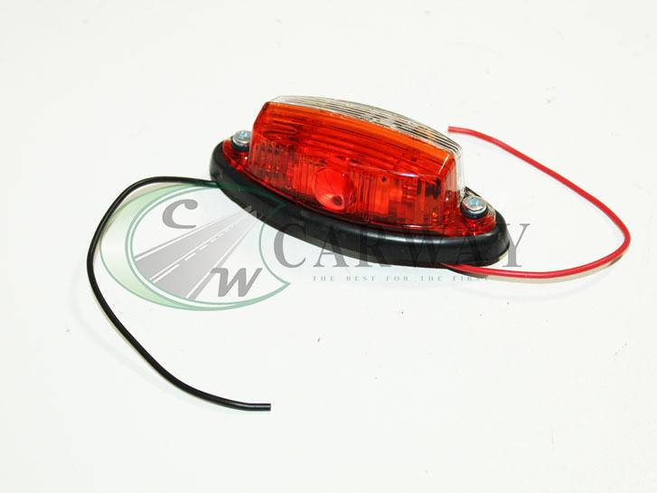 

Фонарь прицепа габарита бело-красный с проводом Г02 Польша