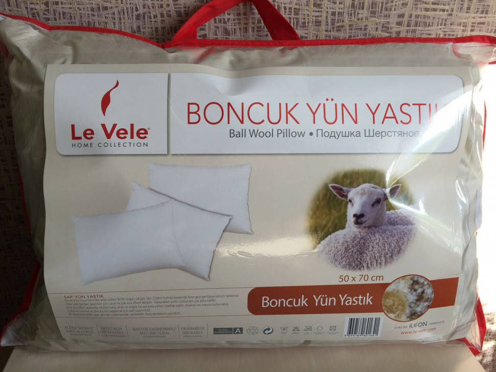 

Подушка Le Vele Ball Wool 50x70 100% Шерсть белая, Белый