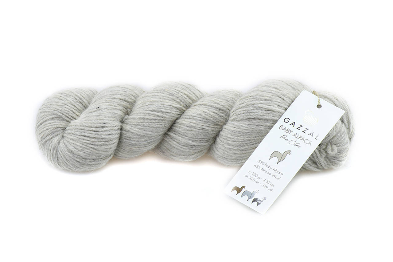 

Gazzal Baby Alpaca Pure Color, Светло-серый №6451