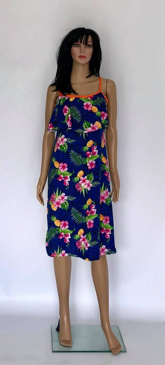 

Летний трикотажный сарафан на тонкой бретели 52