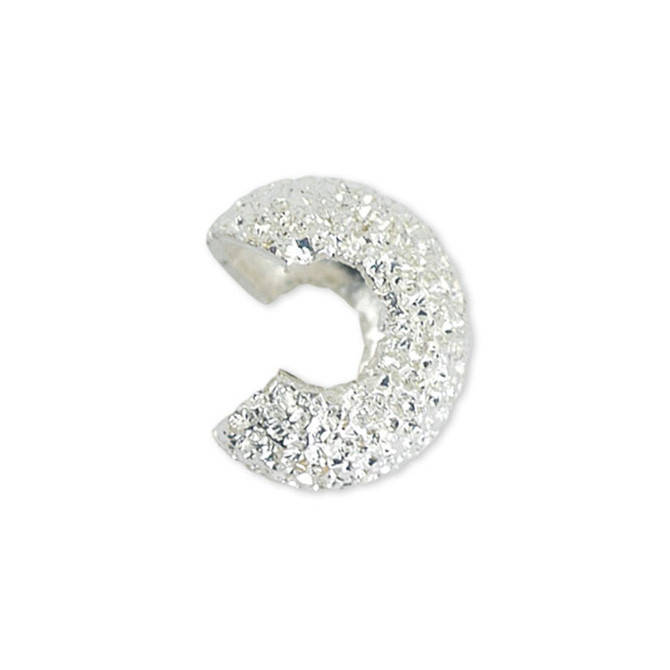 

Обжимные бусины Beadalon 4 мм, Sparkle цвет серебро