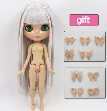 

Шарнирная кукла Блайз Blythe 30 см! 4 цвета глаз Белые волосы с челкой