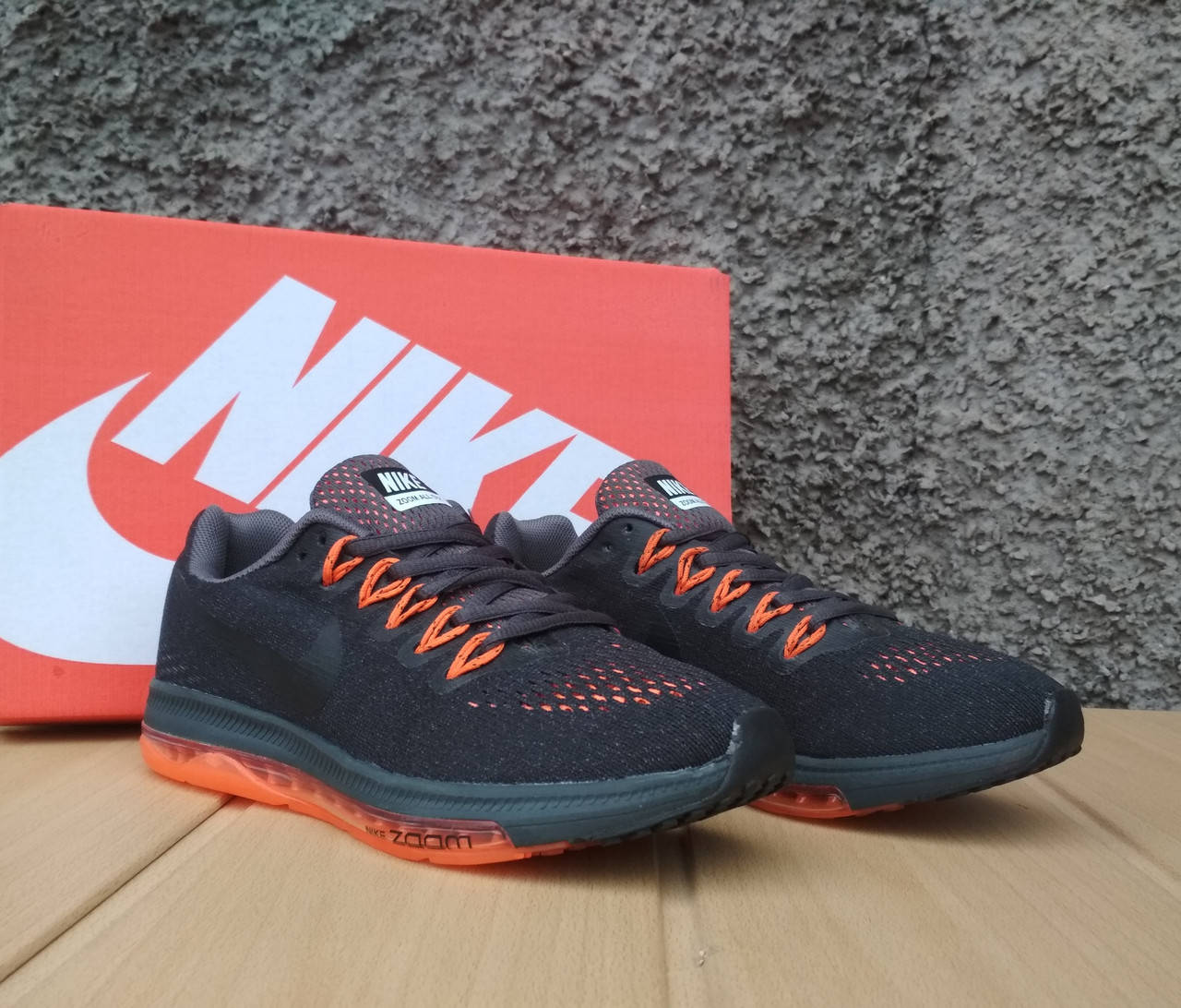 

Nike Zoom All Out Low кроссовки женские в стиле найк зум аут серые с оранжевым 38