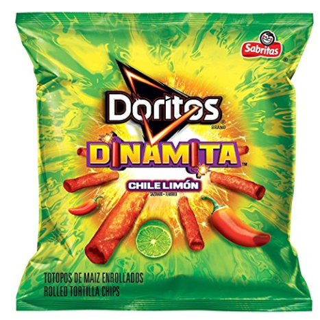 

ОРИГИНАЛ - USA - Чипсы Doritos Dinamita Chili Limon (США) острые, 28 грамм Чили - лимон