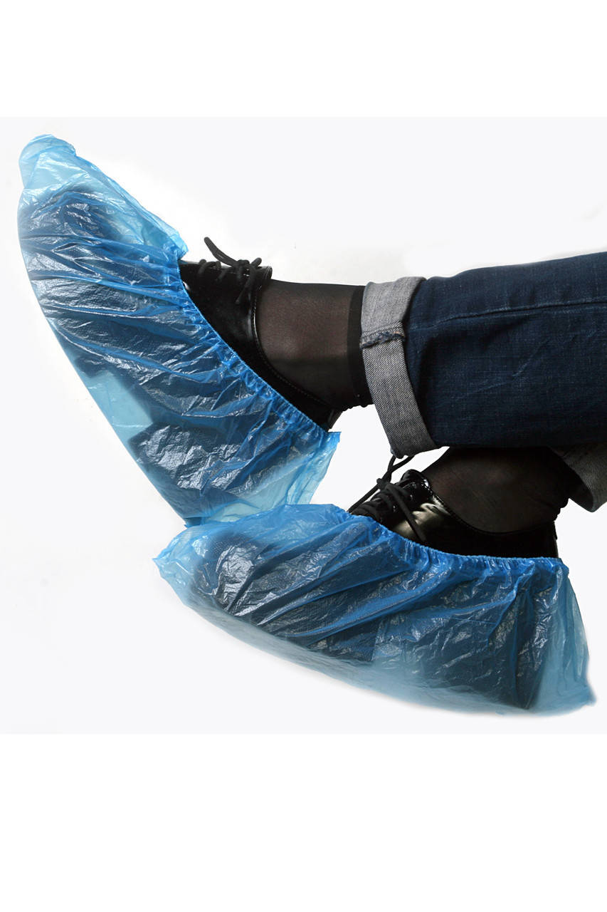 

Бахилы одноразовые полиэтиленовые (6 гр пара) 150 пар в упаковке (голубые), Синий