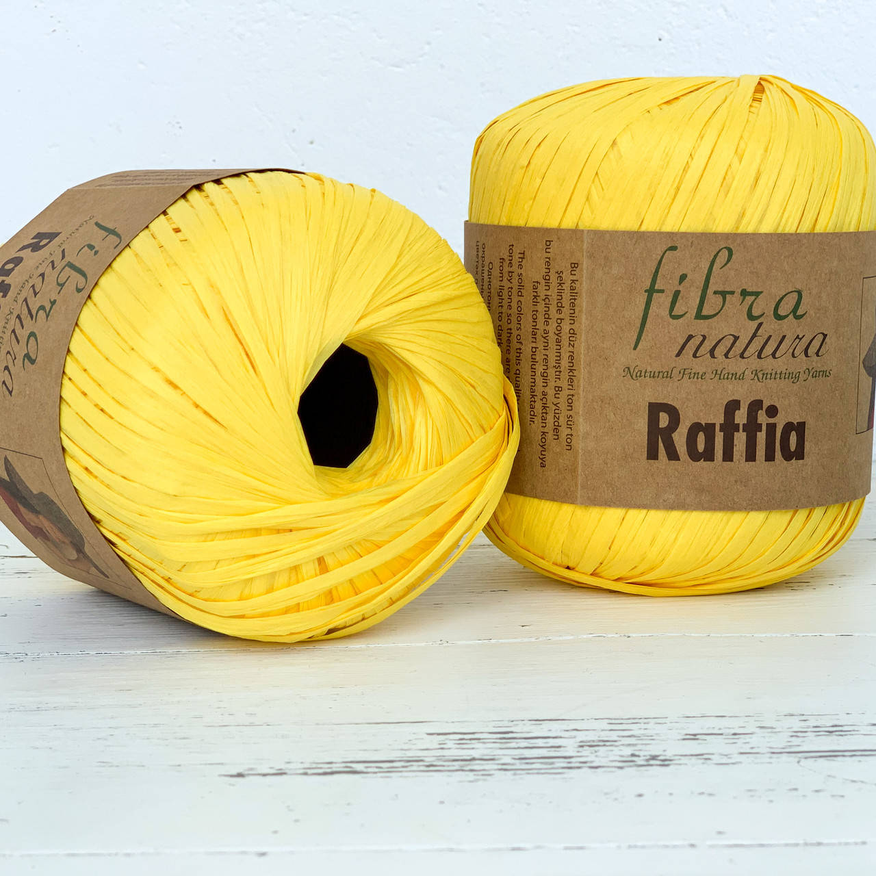 

Пряжа Fibra Natura (Фибра Натура) № 116-18 желтый (Рафия натуральная для вязания шляп, сумок)