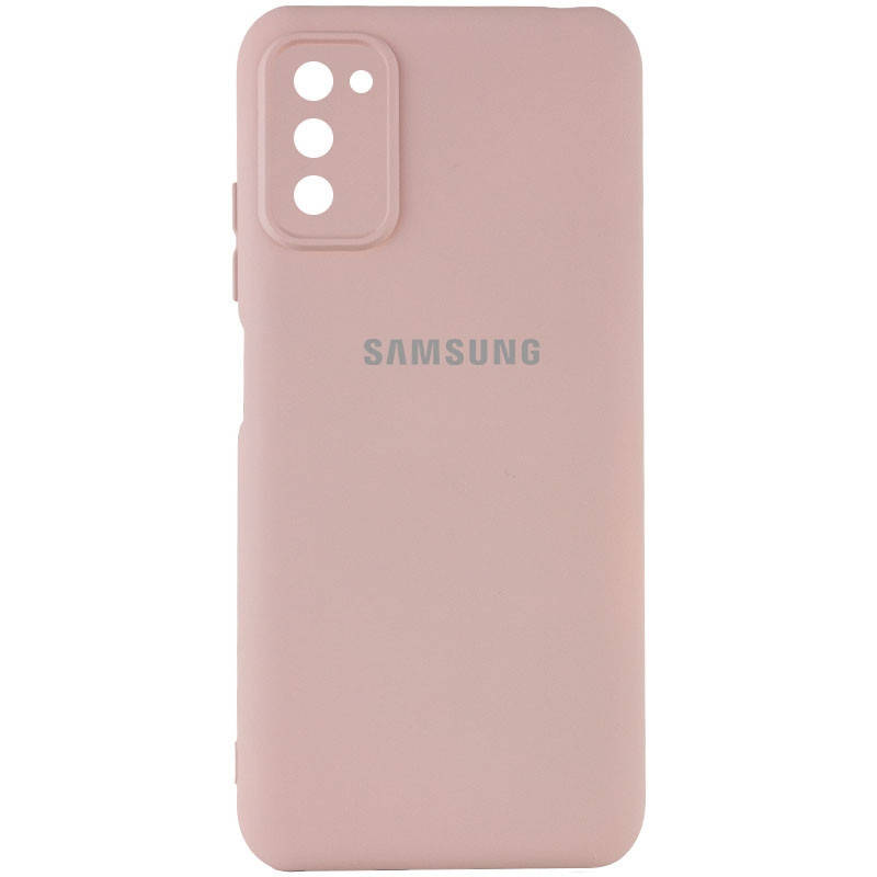 

Оригинальный Silicone Cover чехол на Samsung Galaxy A03s / Самсунг, Розовый