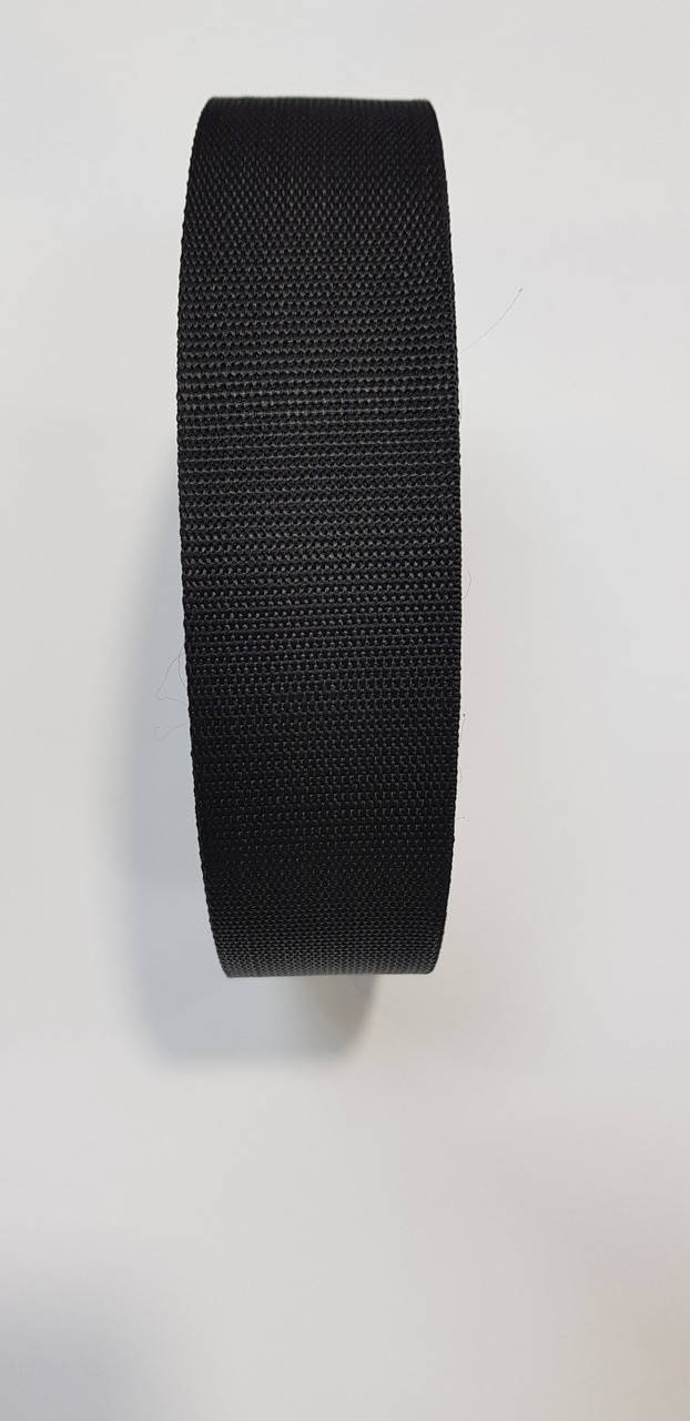 

Стропа текстильная черная 5 см (лента ременная), Черный