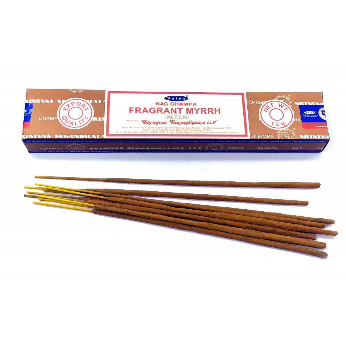 

Благовония Ароматная мирра (Fragrant Myrrh) индийские аромапалочки для медитации