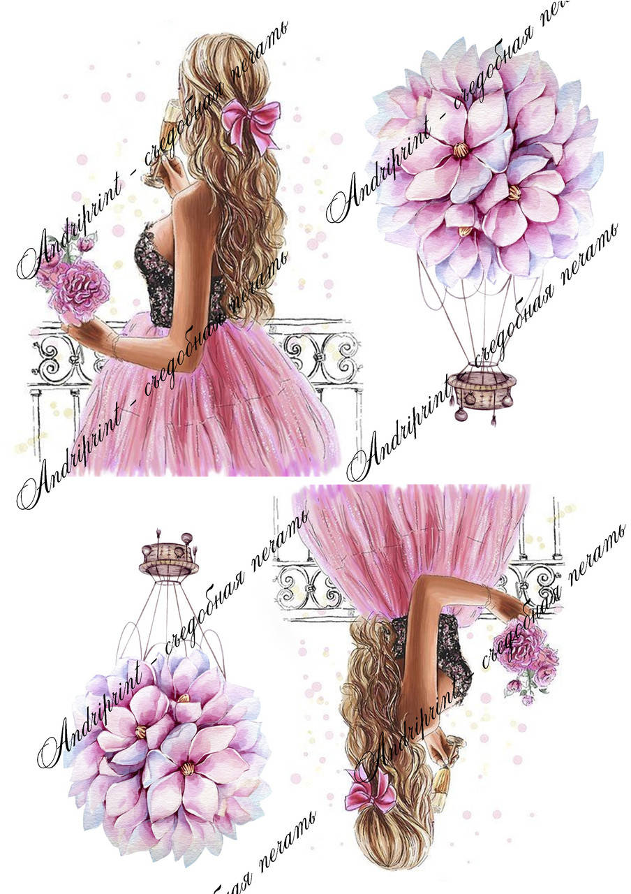 

Съедобная картинка "Девушка" сахарная и вафельная картинка а4