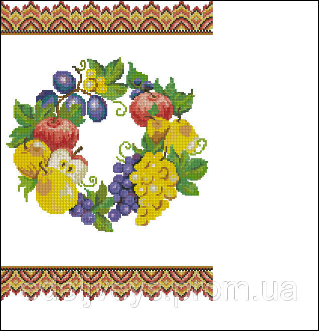 

Заготовка для вышивки бисером рушника на Яблучный Спас СР-01 (габардин)