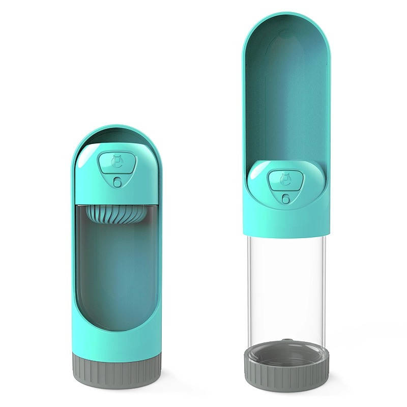 

Портативная поилка, походная бутылка для собак с фильтром ELS Pet на 300 мл Бирюза