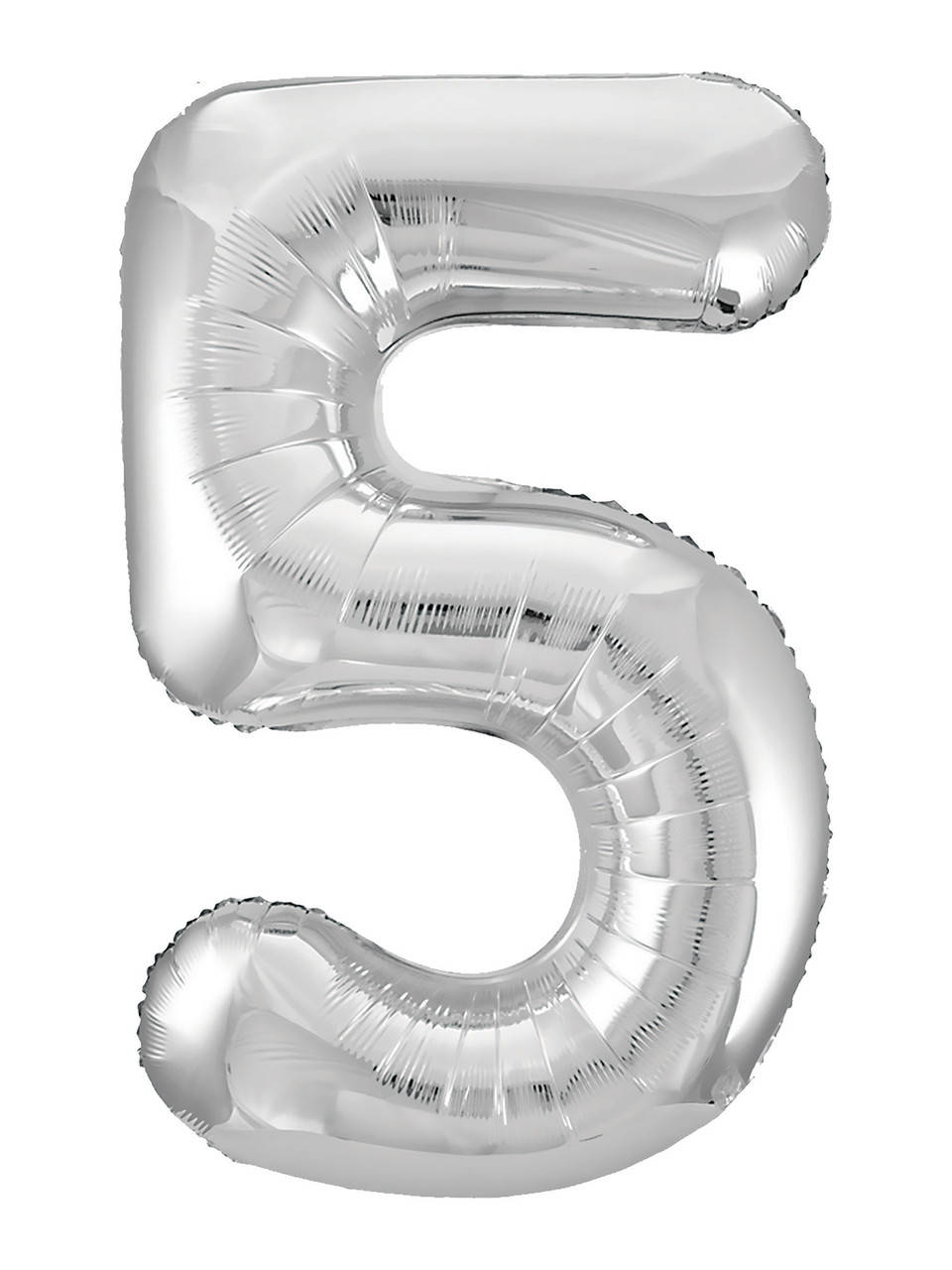 

Фольгована цифра Agura "5" Slim срібло в упаковці, Серебристый