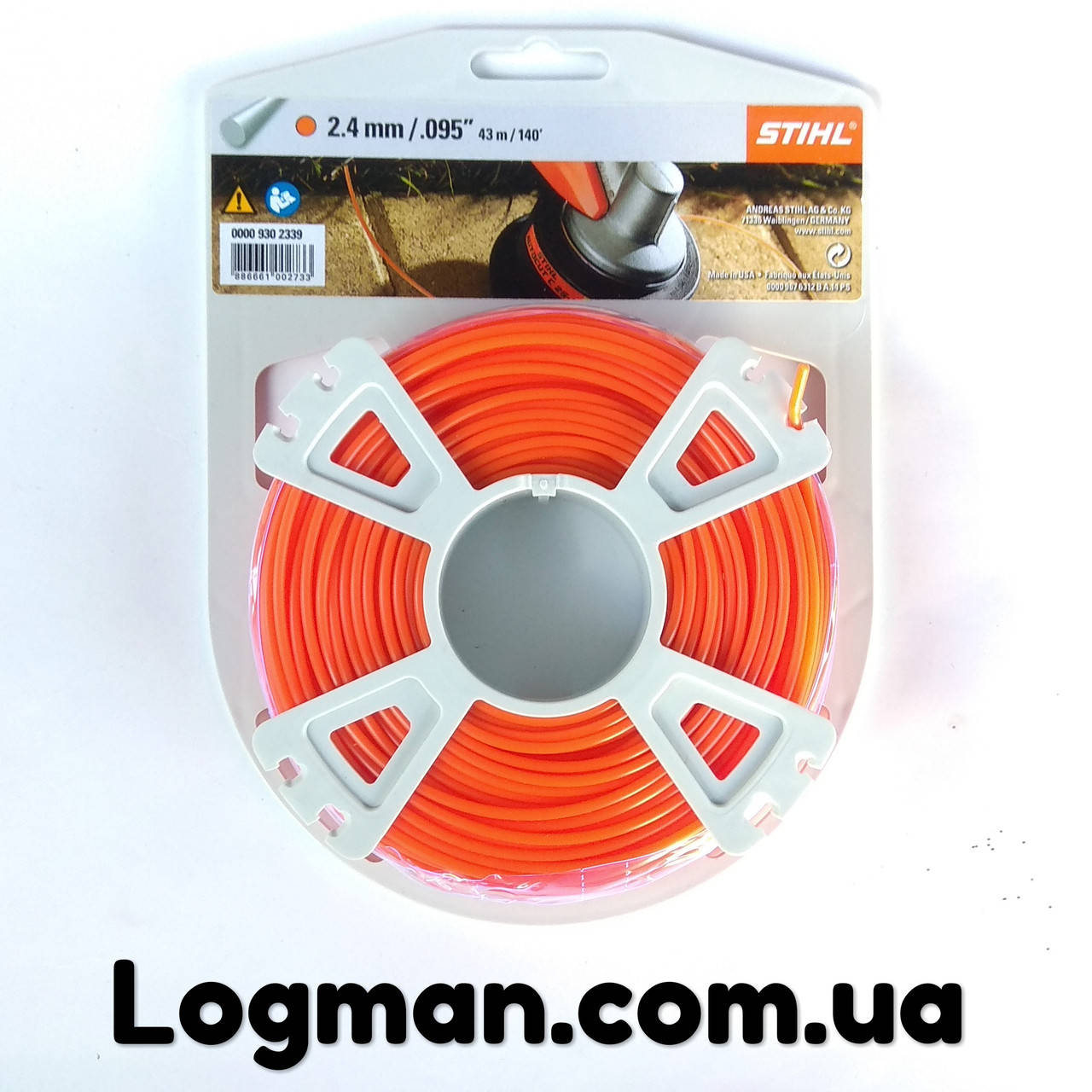 

Леска/Жилка STIHL 2,4мм х 43м, круглая