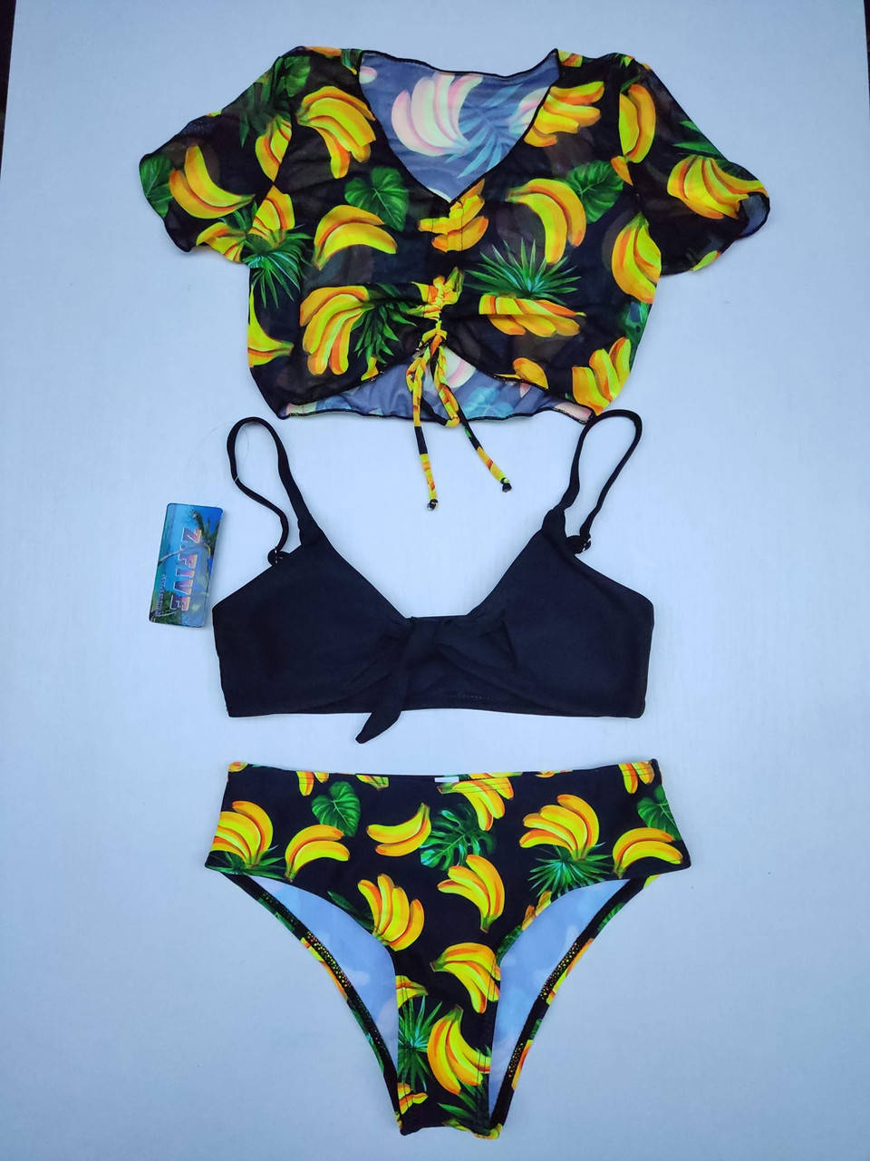 

Детский и подростковый купальник с накидкой Z.Five 2217 черный на 32 34 36 38 40 размер, рост 120-160 см