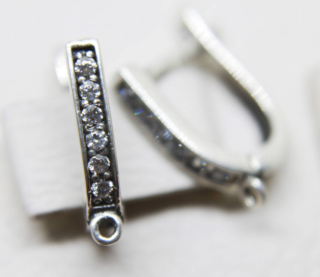 

Застежки швензы серебряные для сережек с кубическим цирконием 2,02 г