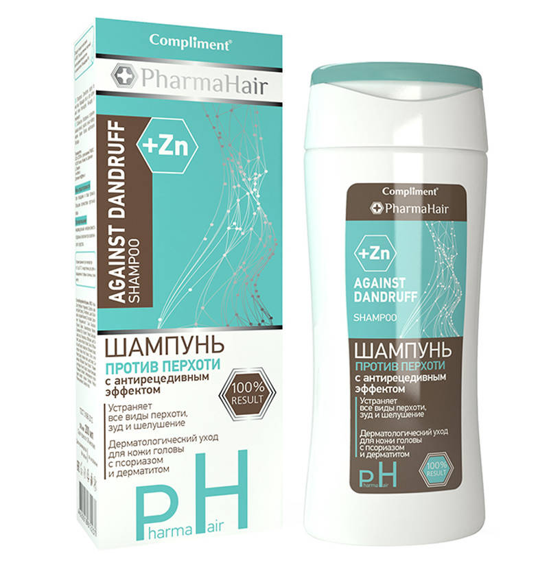 

Compliment PharmaHair Шампунь для волос против перхоти с антирецидивным эффектом, 200мл