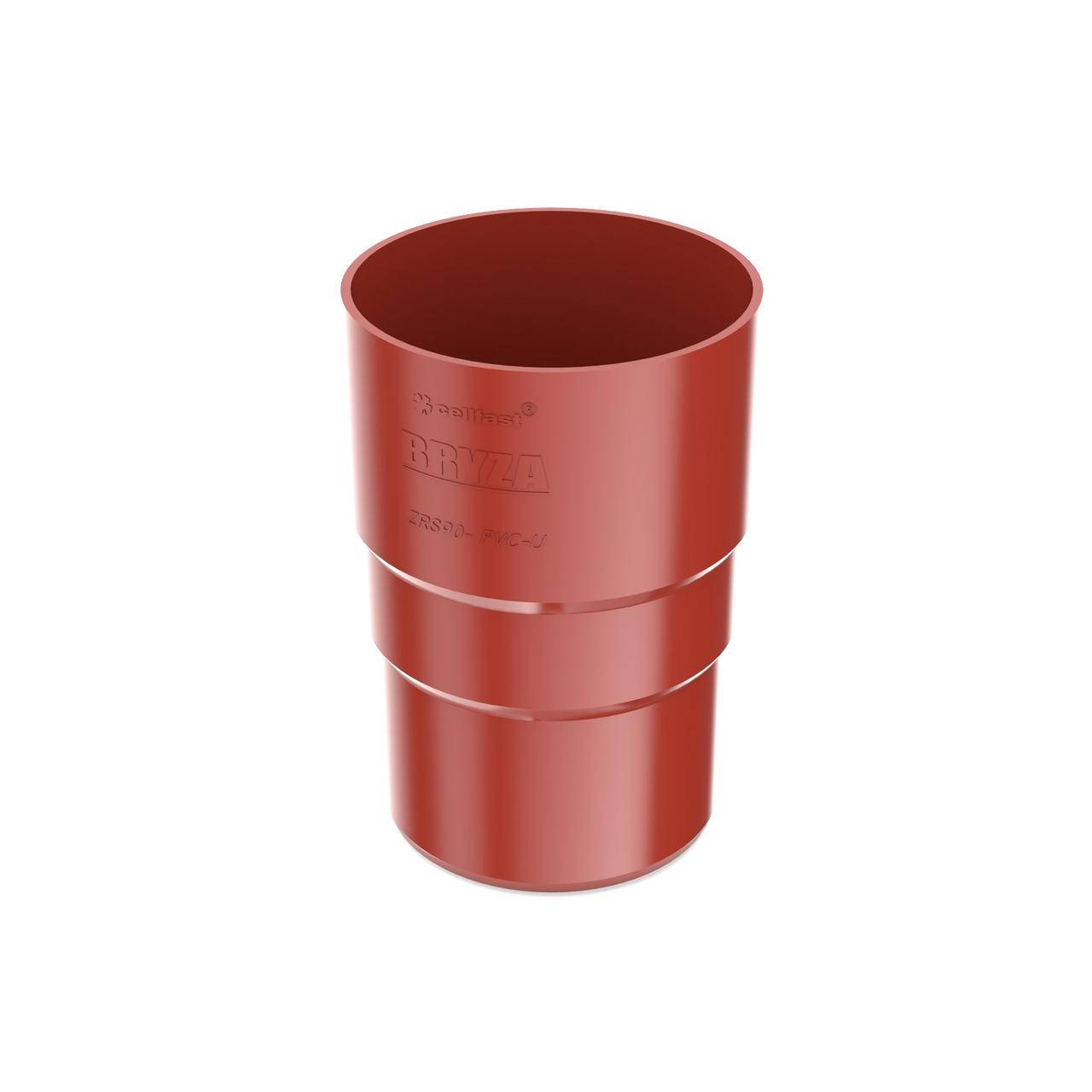 

Муфта труби Соединитель водосточной трубы 90 мм Водосточная система BRYZA Бриза ПВХ Польща красный 3011