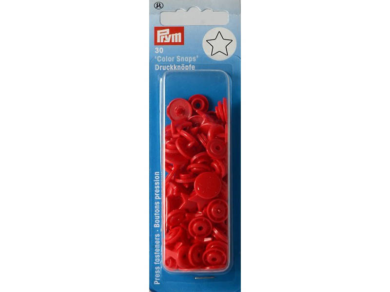 

Кнопки Color Snaps звезда красные PRYM 393238