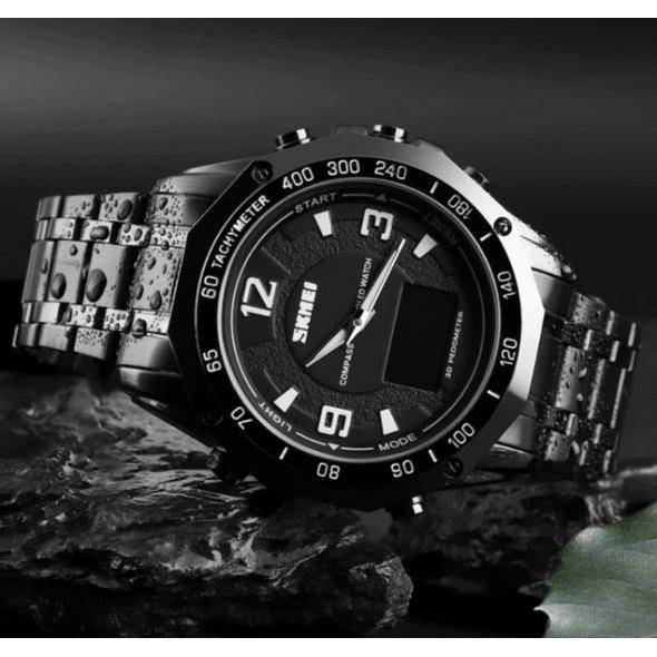

Мужские наручные часы Skmei Kompass PRO Black ударостойкие