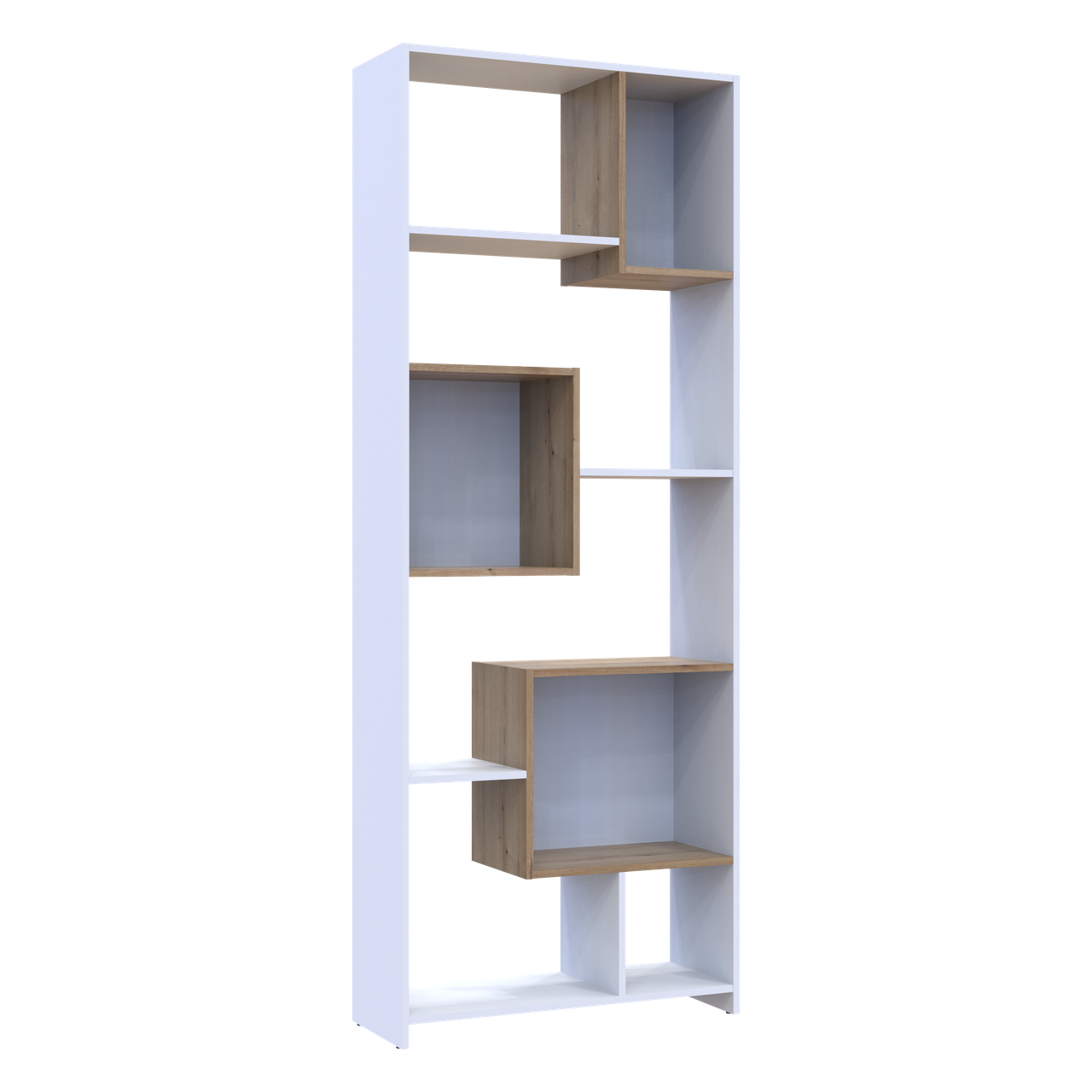 Етажерка висока Doros B1S Білий/Дуб евок 81х30х210 (41516039) 3