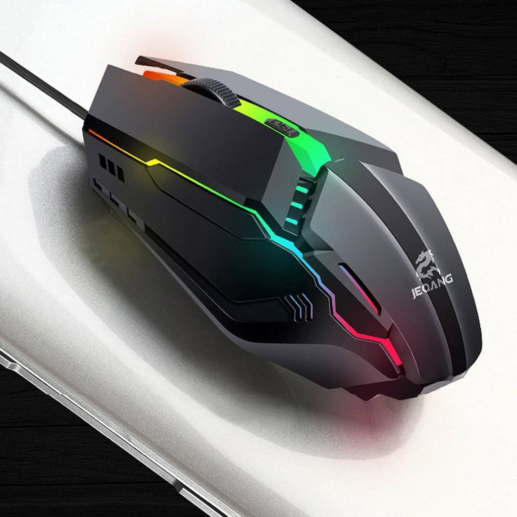

Проводная игровая мышка Jeqang JM-530 1600 DPI с подсветкой для ПК, ноутбуков, Black, Черный