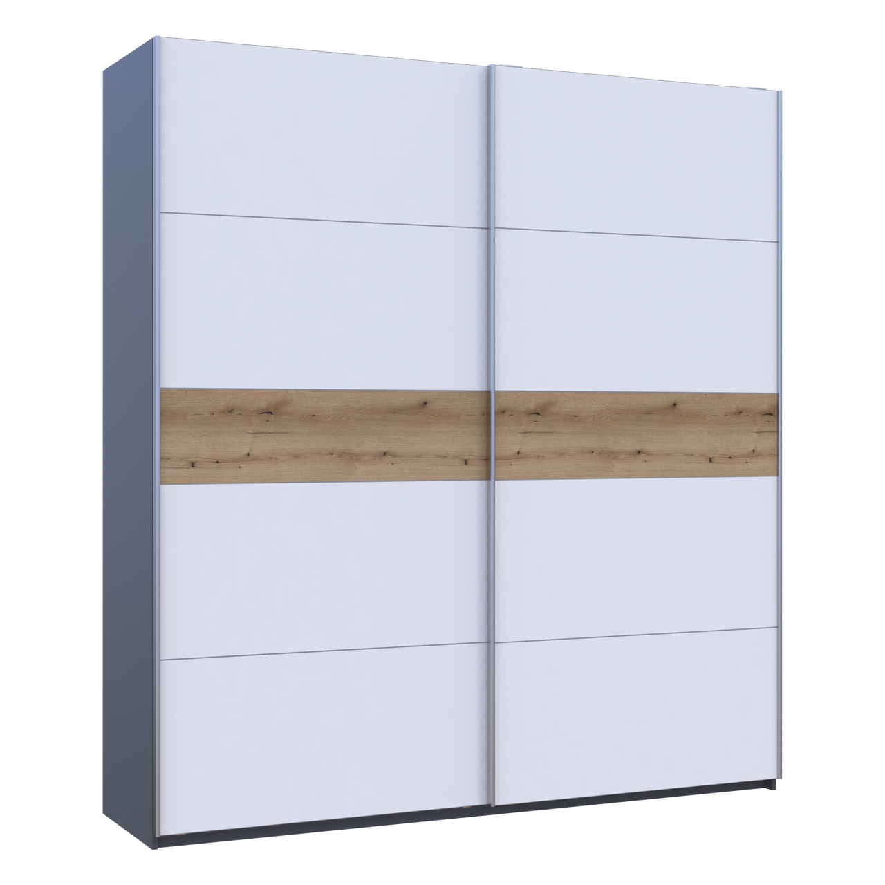 Шафа купе Doros G-Caiser Графіт/Білий вставка Дуб Евок 2 ДСП /5 частин 220х60х240 (44900286) 4