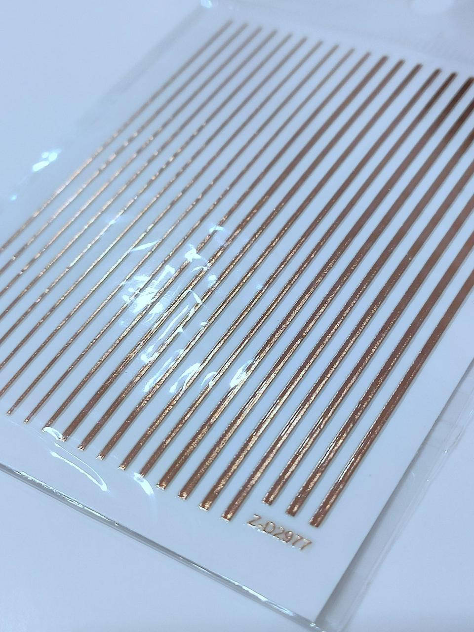 

Гибкая лента для маникюра дизайна ногтей,золото,на липкой основе, Золотистый