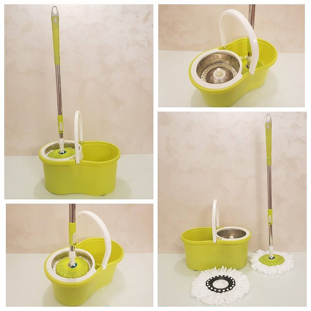 

Швабра турбо с ведром Eight Rotating Mop зеленая, Зелёный