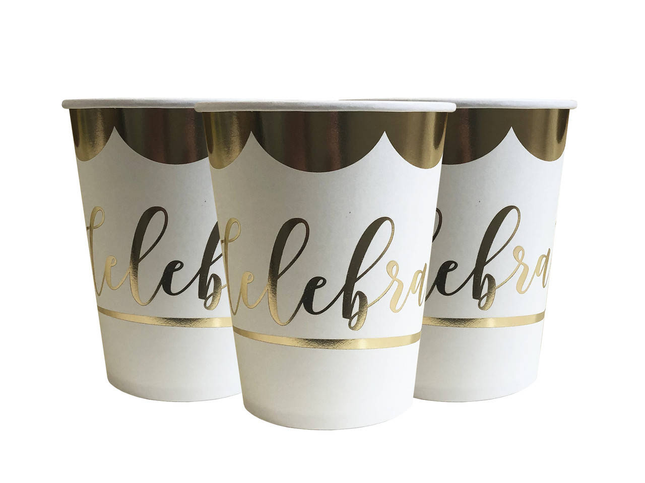 

Стаканчики бумажные одноразовые Celebrate! золото ,10 шт