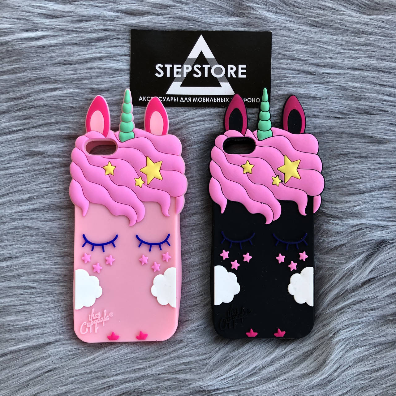 

Чехол 3d Unicorn Единорог для Apple Iphone 5 / 5s / SE пони Игрушка Черный розовый
