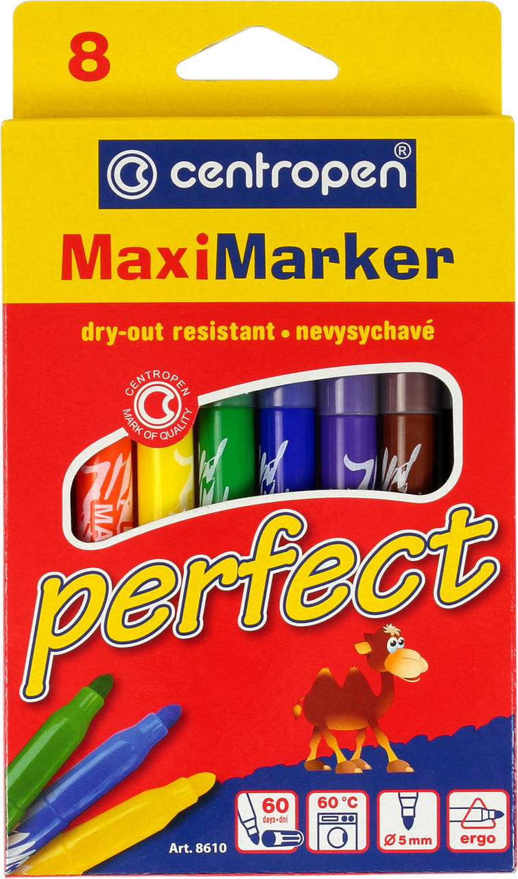 

Фломастери "Centropen" 8кольор. Perfect Maxi №8610/08(10)