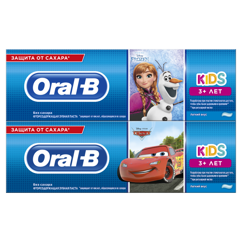 

Детская Зубная Паста от 3 лет Oral-B Холодное сердце или Тачки, 75 мл